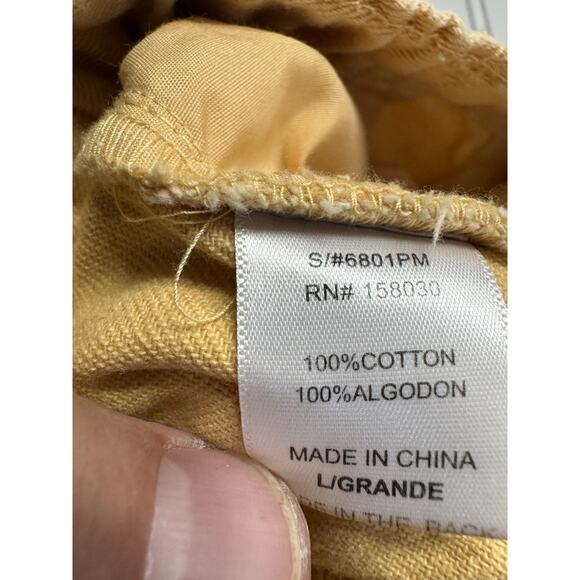 Love Tree Denim Shorts Womens Size Large Yellow Raw Hem Distressed Stretch - Picture 3 of 5